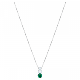 attract-trilogy-round-pendant--green--rhodium-plated-swarovski-5416153