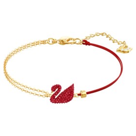 swarovski-iconic-swan-bracelet--swan--red--gold-tone-plated-swarovski-5465403