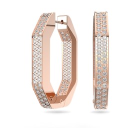 dextera-hoop-earrings--octagon--pavé-crystals--white--rose-gold-tone-plated-swarovski-5634991