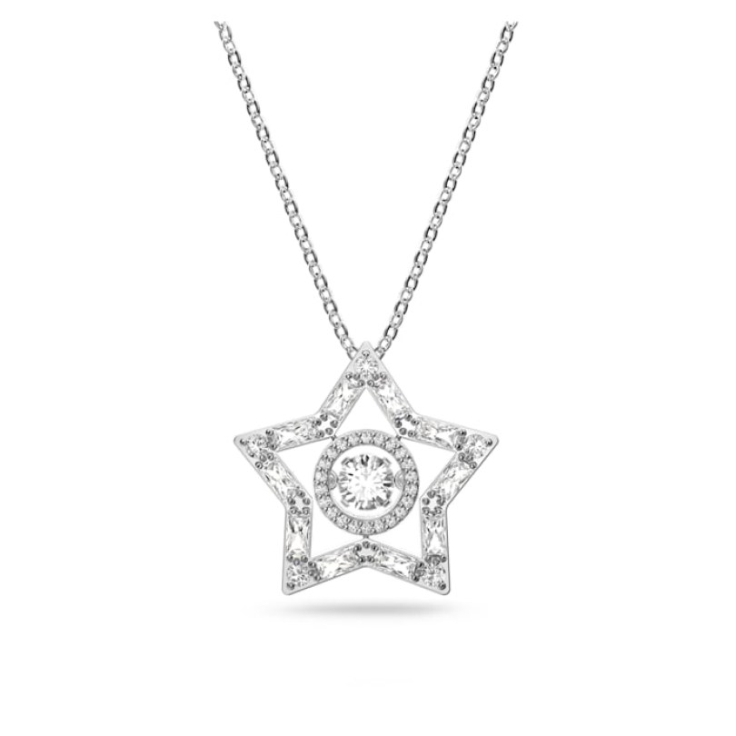 stella-pendant--star--white--rhodium-plated-swarovski-5617919