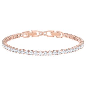 tennis-deluxe-bracelet--round-cut-crystals--white--rose-gold-tone-plated-swarovski-55134005