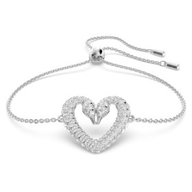 una-bracelet--heart--small--white--rhodium-plated-swarovski-5625534